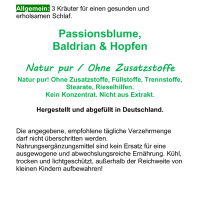 Passionsblume, Baldrian & Hopfen, Gute Nacht, 360 Pulver Kapseln