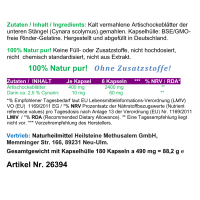 Artischocke Leberpflanze 180 Pulver Kapseln