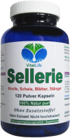 SELLERIE 120 Kapseln Selleriewurzel Schale Blätter Stängel nach Hildegard von Bingen. 100% NATUR pur. OHNE ZUSATZSTOFFE.