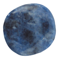 Sodalith Schlaf-Stein mit Täschchen und Beschreibung ca. 3-5cm
