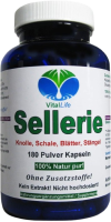 SELLERIE 180 Kapseln - BLUT Magen LEBER Darm NIEREN Blase VERDAUUNG - 100% NATUR pur. OHNE ZUSATZSTOFFE.