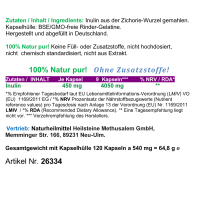 Ballaststoff Inulin 120 Pulver Kapseln