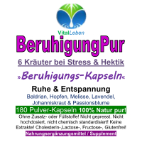 Hopfen, Melisse, Johanniskraut, Passionsblume, Lavendel und Baldrian. 6 pflanzliche Beruhigungsmitte für Ruhe und Entspannung bei Stress und Hektik in EINEM.