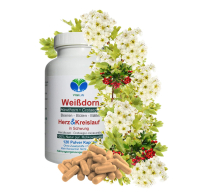 WEISSDORN Weißdorn Wirkung NATUR pur 120 Kapseln HERZKRAUT HERZ & KREISLAUF in SCHWUNG [BLÄTTER + BLÜTEN + BEEREN] NICHT Hochdosiert [OHNE Zusatzstoffe]