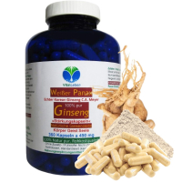 KOREA weißer PANAX GINSENG C.A. Meyer 360 Pulver Kapseln OHNE ZUSATZSTOFFE 100 % Natur pur ca. 20 % Ginsenoside.