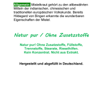 MISTEL Mistelkraut Mistletoe 120 Pulver Kapseln [OHNE Zusatzstoffe]