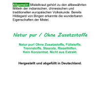 MISTEL Mistelkraut Mistletoe 360 Pulver Kapseln [OHNE Zusatzstoffe]