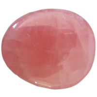 Rosenquarz Schlaf-Stein mit Täschchen und Beschreibung ca. 3-5cm