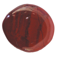 Roter Jaspis Schlaf-Stein mit Täschchen und Beschreibung ca. 3-5cm