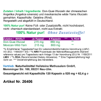 Dong Quai & Wild Yams 120 Pulver Kapseln