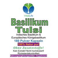 Basilikum Tulsi 180 Pulver Kapseln