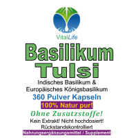 Basilikum Tulsi 360 Pulver Kapseln
