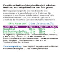 Basilikum Tulsi 360 Pulver Kapseln