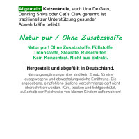 Katzenkralle 120 Kapseln Una De Gato NATUR pur OHNE Zusatzstoffe
