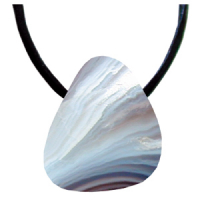 Achat Naturachat Anhänger gebohrt ca. 2-3cm mit Band & Zertifikat