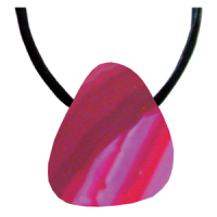 Achat Rosa Anhänger gebohrt ca. 2-3cm mit Band & Zertifikat