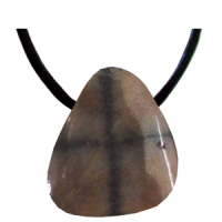 Chiastolith Anhänger gebohrt ca. 2-3cm mit Band & Zertifikat