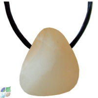 Andenopal braun beige Anhänger gebohrt ca. 2-3cm mit Band & Zertifikat