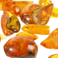 Baltischer Natur Bernstein Schmuck ca. 1,5cm - 925er Silber Öse mit Täschchen & Lederband