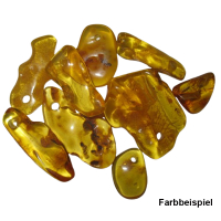 Bernstein Anhänger gebohrt mit Band & Zertifikat S ca.1,5-2cm