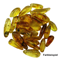 Bernstein Anhänger gebohrt mit Band & Zertifikat L ca.2,5-3cm