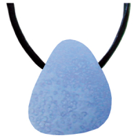 Chalcedon Anhänger gebohrt mit Band & Zertifikat M ca.2-3cm