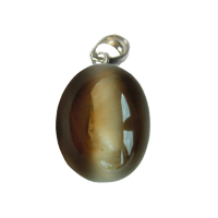 Chrysoberyll Katzenauge Anhänger ca.0,5cm mit Band & Zertifikat