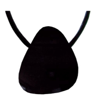 Turmalin Schwarz Anhänger gebohrt ca. 2,5-3cm mit Band & Zertifikat