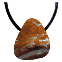 Baumquarz Anhänger gebohrt ca. 2-3cm mit Band & Zertifikat