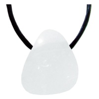 Bergkristall Anhänger gebohrt mit Band & Zertifikat AB