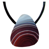 Botswana-Achat Anhänger gebohrt ca. 2-3cm mit Band & Zertifikat