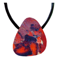 Breckzienjaspis Anhänger gebohrt ca. 2-3 cm mit Band