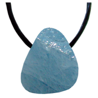 Calcit Blau Anhänger gebohrt ca. 2-3cm mit Band & Zertifikat