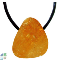 Citrin Zitrin Anhänger gebohrt ca. 2-2,5 cm mit Band