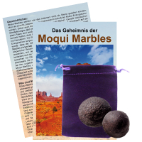 Moqui Marbles Paar 25-30mm Ø männlich & weiblich 4-tlg Set mit ZERTIFIKAT & BOOKLET über Wirkung und Anwendung