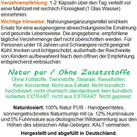 Mumijo Shilajit 180 Kapseln. Mumijo, auch Shilajit, Asil, Mooljoon, Bergbalsam oder Himalaya Gold genannt, ist ein einzigartiges harzähnliches Naturprodukt aus naturgepressten Wurzelsäften, natürlich fermentierten Kräutern und organisch gebundenen Mineral