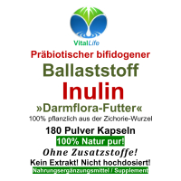 Ballaststoff Inulin 720 (4x180) Pulver Kapseln