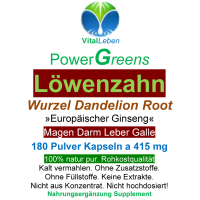 Löwenzahn Wurzel Dandelion Root 720 Pulver Kapseln
