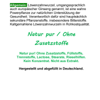 Löwenzahn Wurzel Dandelion Root 720 Pulver Kapseln