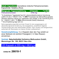 Flohsamen Premium Flohsamenschalen 120 Psyllium Ballaststoff Kapseln