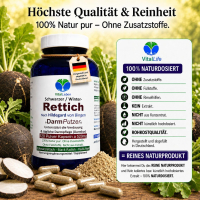 Schwarzer Rettich nach Hildegard von Bingen 120 Pulver Kapseln