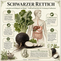 Schwarzer Rettich nach Hildegard von Bingen 180 Pulver Kapseln