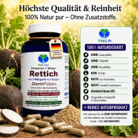 Schwarzer Rettich nach Hildegard von Bingen 720 Pulver Kapseln