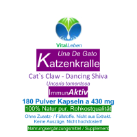 Katzenkralle 720 (4x180) Kapseln Una De Gato NATUR pur OHNE Zusatzstoffe