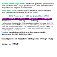 Knoblauch 720 Pulver Kapseln