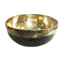 Klangschale Bengali Kopfschale ca. 300-350g mit Buch von Peter Hess