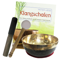 Klangschale Bengali Kehlkopfschale ca. 600-700g mit Buch von Peter Hess
