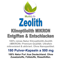 Zeolith Klinoptinolith MIKRON 180 Pulver Kapseln