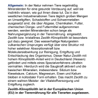Zeolith Klinoptilolith für Haustiere 180 Pulver Kapseln