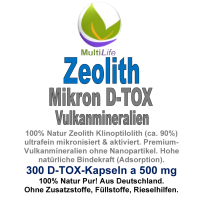 Zeolith MIKRON Vulkanmineralien 300 Kapseln
